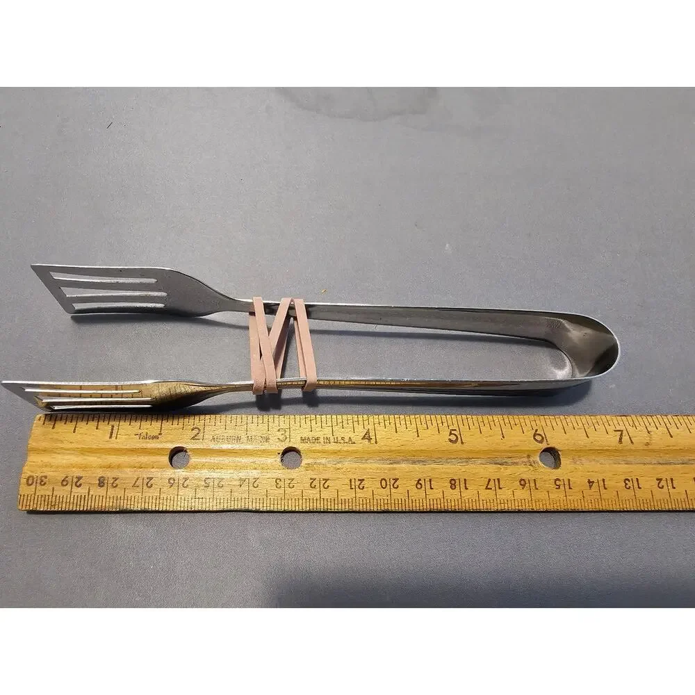 Silver Stainless Steel Tongs - 7